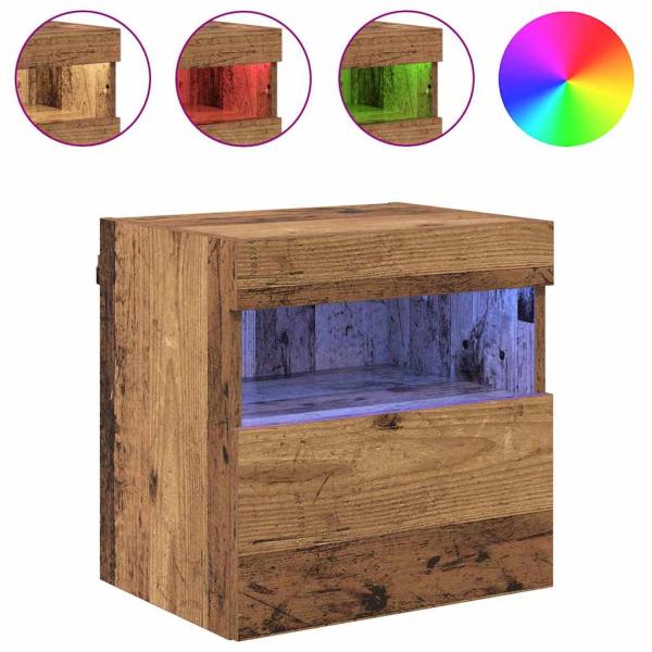 TV-Wandregale 2 pcs Altholz 40 x 30 x 40 cm Holzwerkstoff