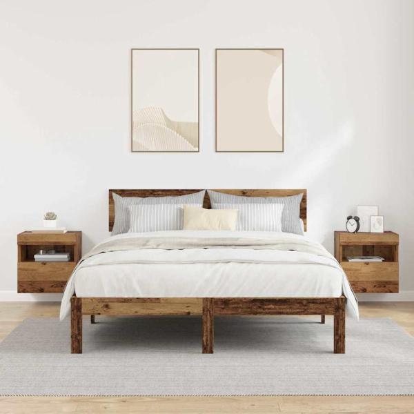 TV-Wandregale 2 pcs Altholz 40 x 30 x 40 cm Holzwerkstoff