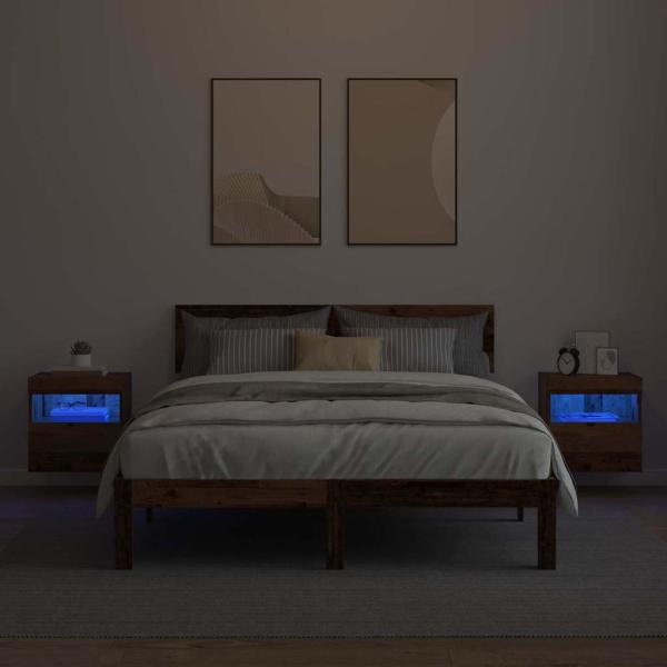 TV-Wandregale 2 pcs Altholz 40 x 30 x 40 cm Holzwerkstoff