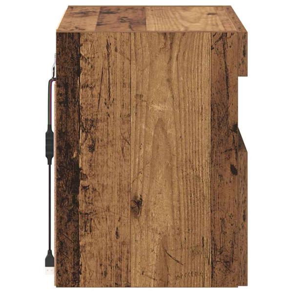 TV-Wandregale 2 pcs Altholz 40 x 30 x 40 cm Holzwerkstoff