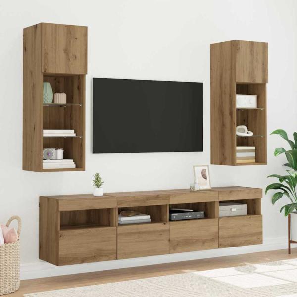TV-Wandregal Artisan-Eiche 40 x 30 x 40 cm Holzwerkstoff