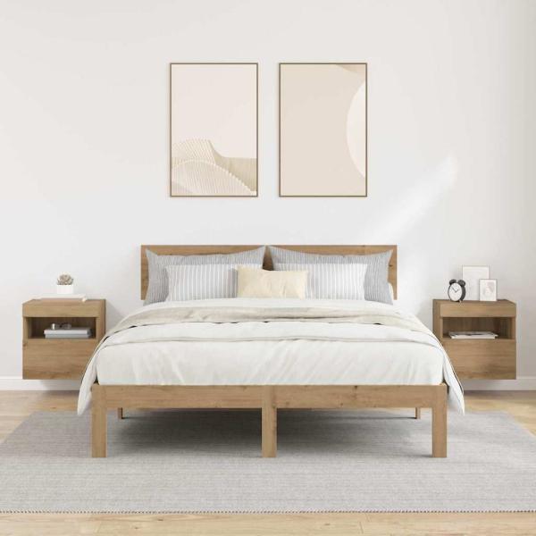 TV-Wandregale 2 pcs Artisan-Eiche 40 x 30 x 40 cm Holzwerkstoff