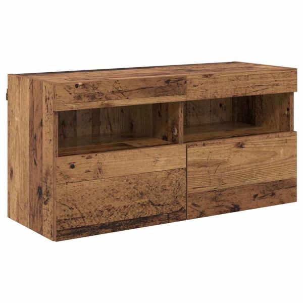 TV-Wandregal Wandmontiert Altholz 80 x 30 x 40 cm Holzwerkstoff