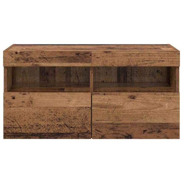 TV-Wandregal Wandmontiert Altholz 80 x 30 x 40 cm Holzwerkstoff