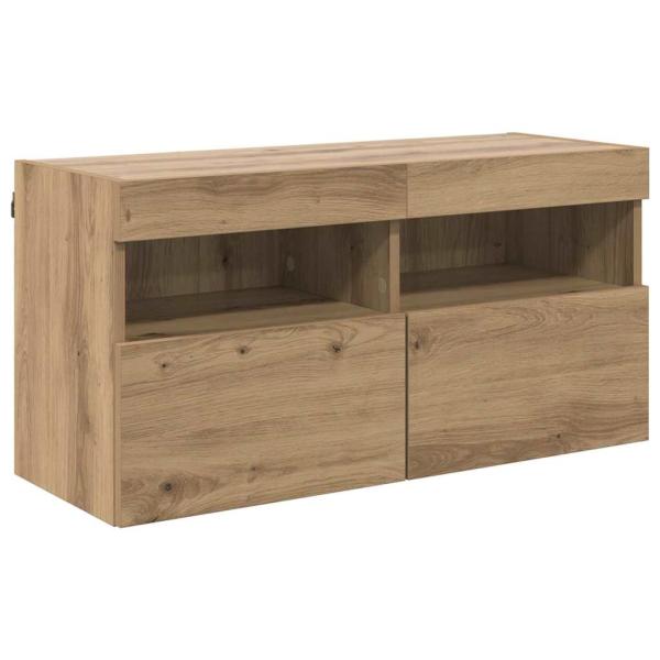 TV-Wandregal Artisan-Eiche 80 x 30 x 40 cm Holzwerkstoff