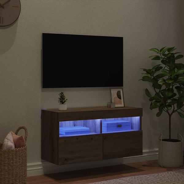 TV-Wandregal Artisan-Eiche 80 x 30 x 40 cm Holzwerkstoff