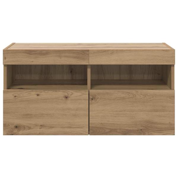 TV-Wandregal Artisan-Eiche 80 x 30 x 40 cm Holzwerkstoff