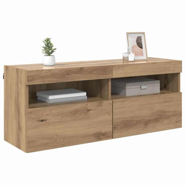 TV-Wandregal Artisan-Eiche 100 x 30 x 40 cm Holzwerkstoff
