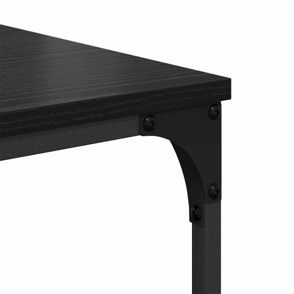 Bücherregal Schwarz Eichen-Optik 76 x 33 x 188,5 cm