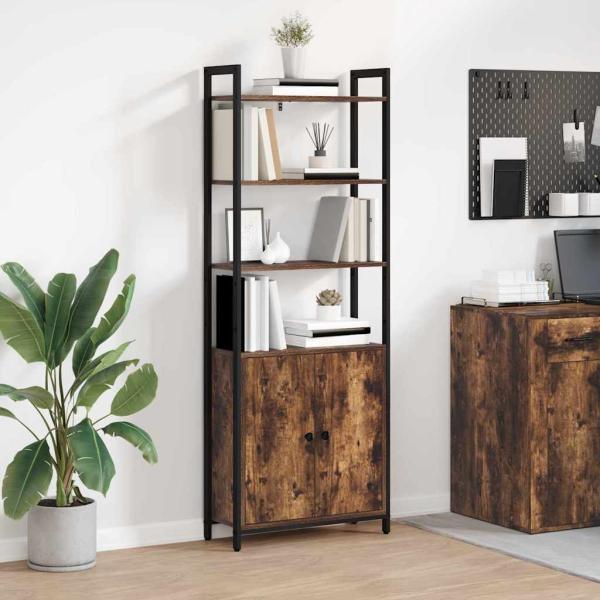 ARDEBO.de - Bücherregal Geräucherte Eiche 60 x 24 x 161 cm Holzwerkstoff