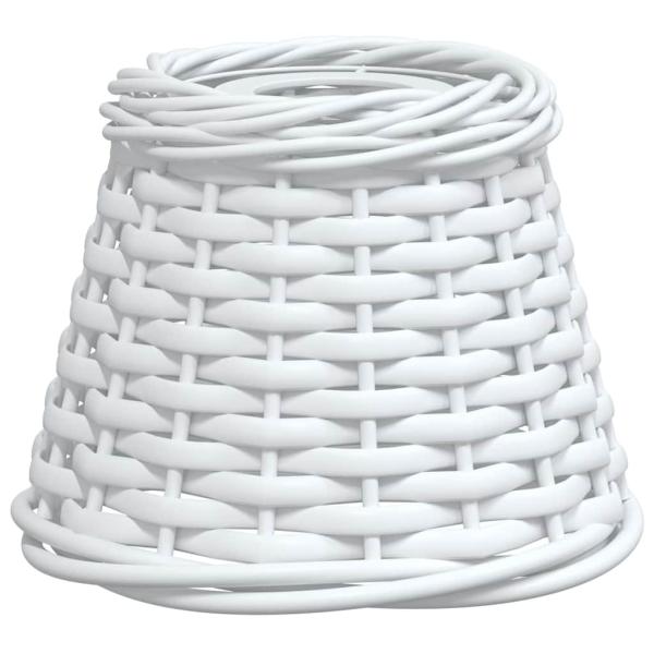 Lampenschirm Weiß Ø15x12 cm Korbweide