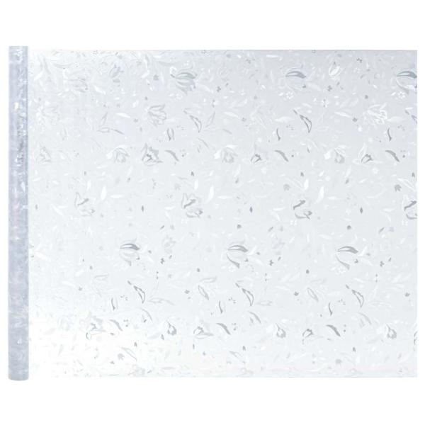 Statisches Fensterfolie Blumen-Muster 90 x 500 cm PVC