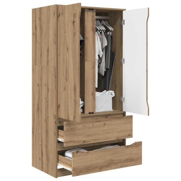 Badezimmerschrank mit Speicher Artisan-Eiche 79,5 x 49 x 156 cm