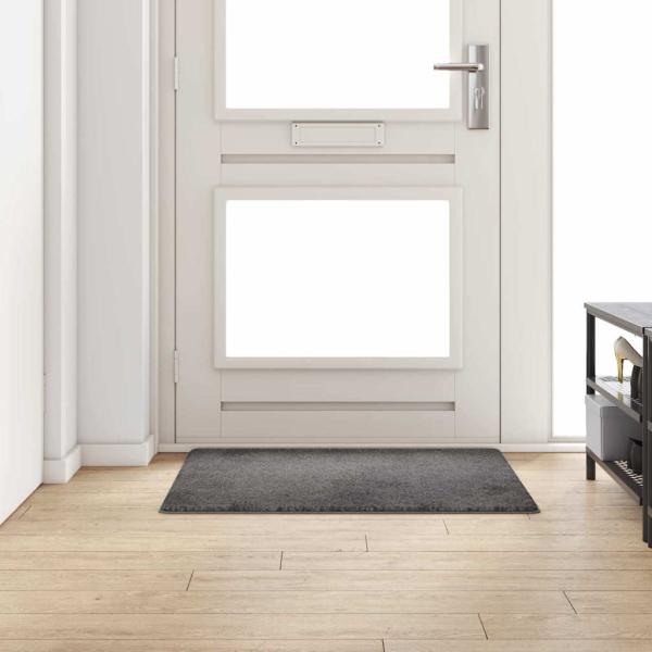 ARDEBO.de - Teppichläufer Grau 100 x 100 cm 100% Polypropylen Tuft