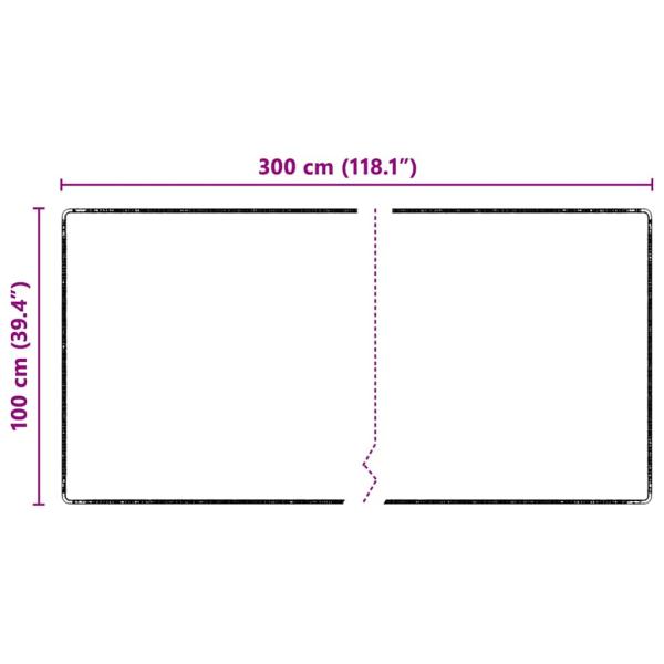 Teppichläufer Grau 100 x 300 cm 100% Polypropylen Tuft