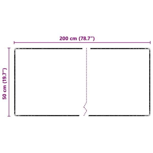 Teppichläufer Schwarz 50 x 200 cm 100% Polypropylen Tuft