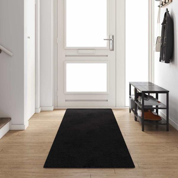 ARDEBO.de - Teppichläufer Schwarz 80 x 400 cm 100% Polypropylen Tuft