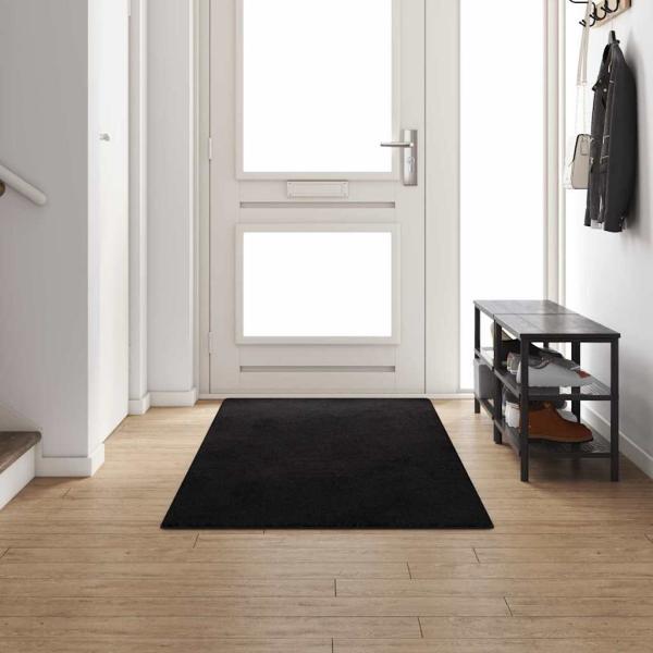 ARDEBO.de - Teppichläufer Schwarz 100 x 300 cm 100% Polypropylen Tuft