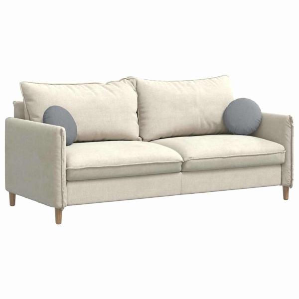 Sitzkissen 2 pcs Hellgrau Ø30 x 13 cm Stoff