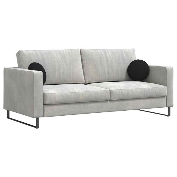 Sitzkissen 2 pcs Schwarz Ø30 x 13 cm Stoff