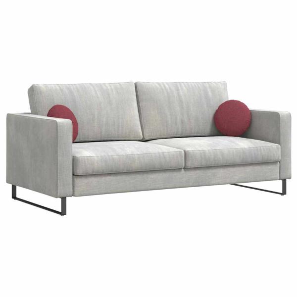 Sitzkissen 2 pcs Weinrot Ø30 x 13 cm Stoff