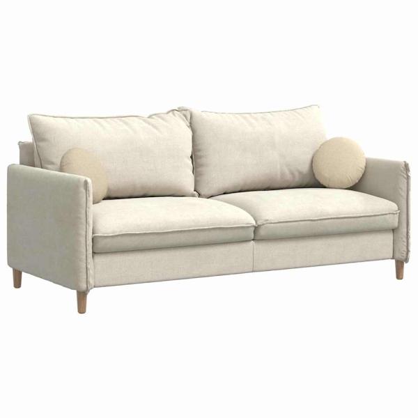 Sitzkissen 2 pcs Creme Ø30 x 13 cm Stoff