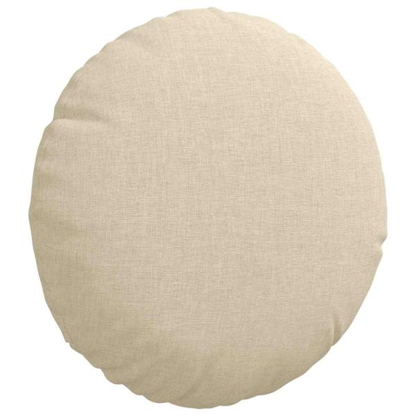 Sitzkissen 2 pcs Creme Ø30 x 13 cm Stoff