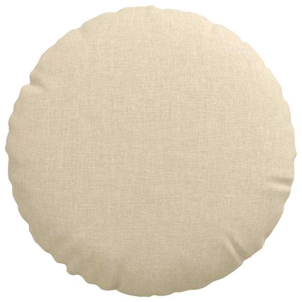 Sitzkissen 2 pcs Creme Ø30 x 13 cm Stoff