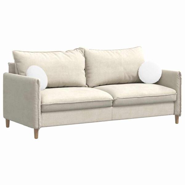 Sitzkissen 2 pcs Weiß Ø30 x 13 cm Stoff