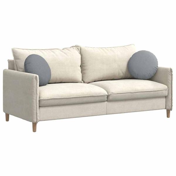 Sitzkissen 2 pcs Hellgrau Ø40 x 13 cm Stoff