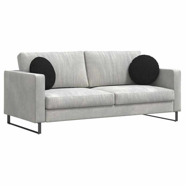 Sitzkissen 2 pcs Schwarz Ø40 x 13 cm Stoff