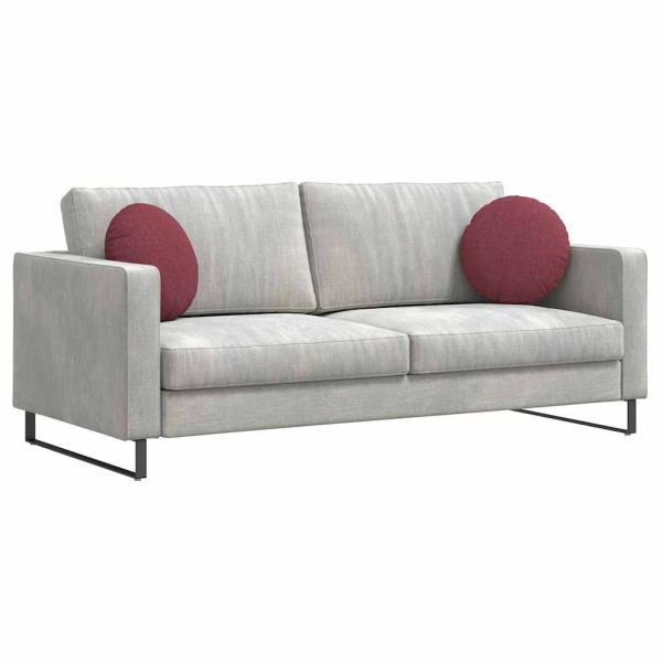 Sitzkissen 2 pcs Weinrot Ø40 x 13 cm Stoff