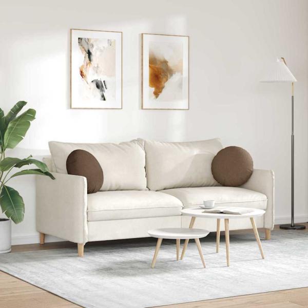 Sitzkissen 2 pcs Braun Ø40 x 13 cm Stoff