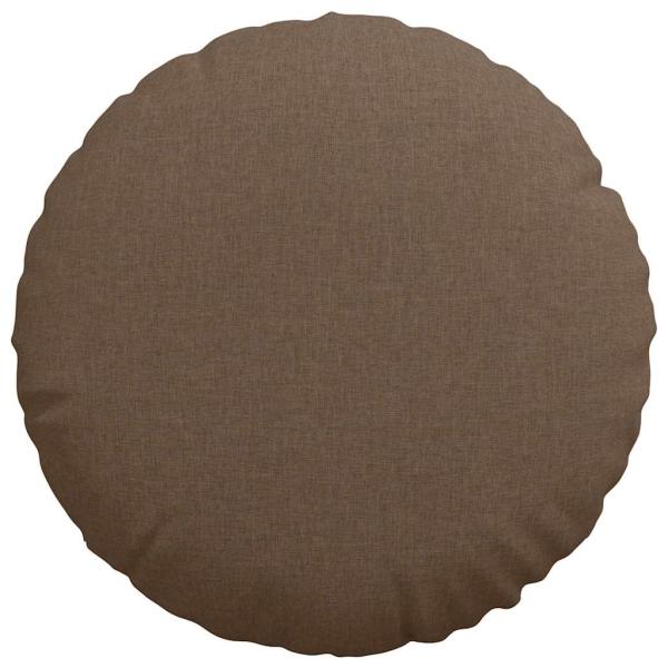 Sitzkissen 2 pcs Braun Ø50 x 19 cm Stoff