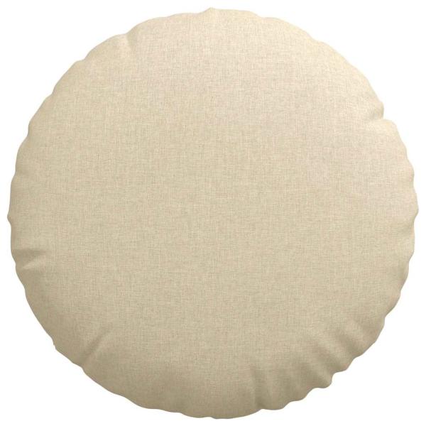 Sitzkissen 2 pcs Creme Ø50 x 19 cm Stoff