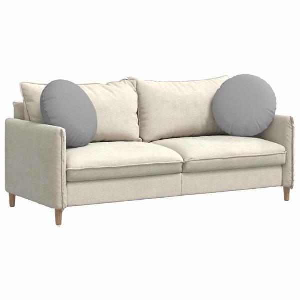 Sitzkissen 2 pcs Wolkengrau Ø50 x 19 cm Stoff