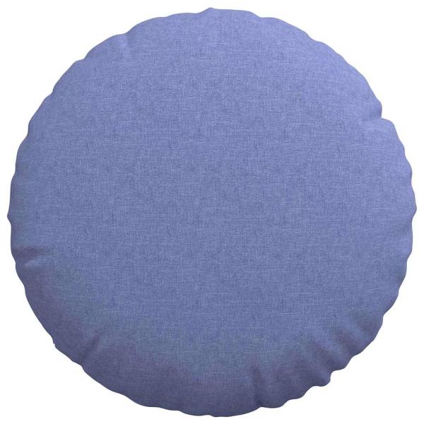 Sitzkissen 2 pcs Jeans blau Ø50 x 19 cm Stoff