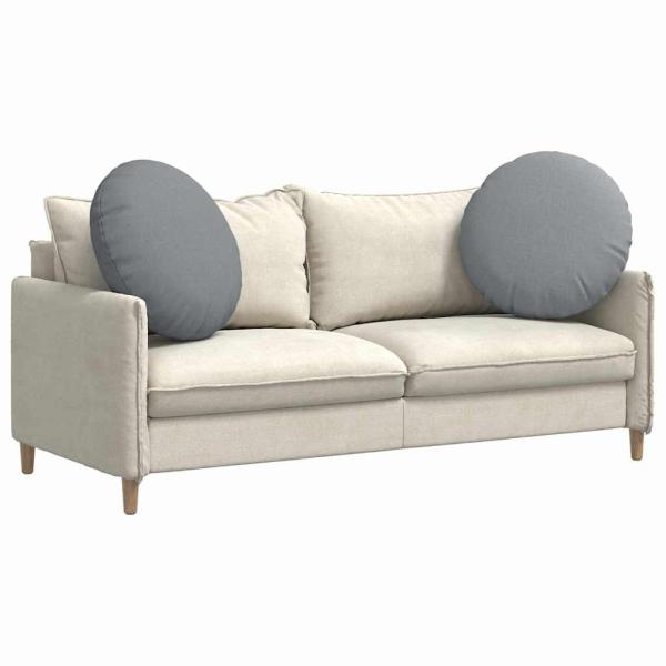 Sitzkissen 2 pcs Hellgrau Ø60 x 21 cm Stoff