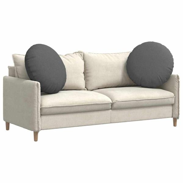 Sitzkissen 2 pcs Dunkelgrau Ø60 x 21 cm Stoff