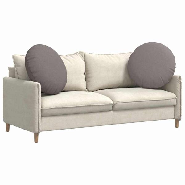 Sitzkissen 2 pcs Taupe Ø60 x 21 cm Stoff