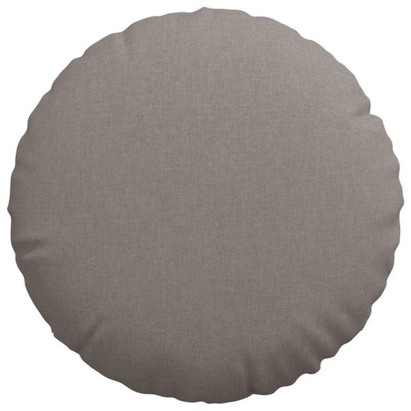 Sitzkissen 2 pcs Taupe Ø60 x 21 cm Stoff