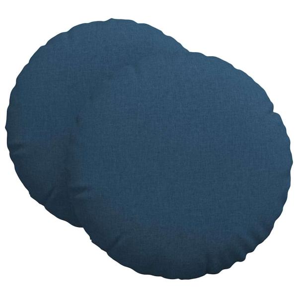 Sitzkissen 2 pcs Blau Ø60 x 21 cm Stoff
