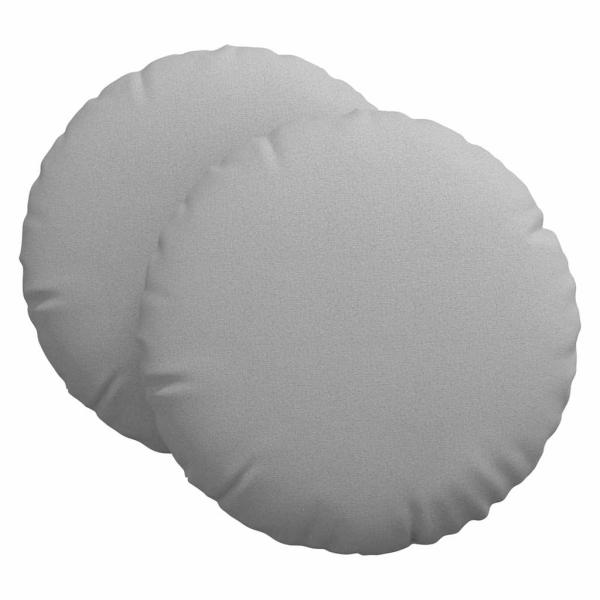 Sitzkissen 2 pcs Wolkengrau Ø60 x 21 cm Stoff
