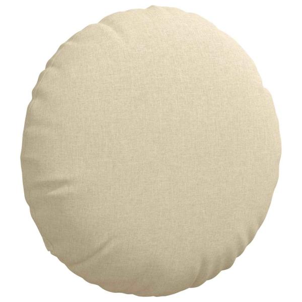 Sitzkissen 2 pcs Creme Ø80 x 29 cm Stoff