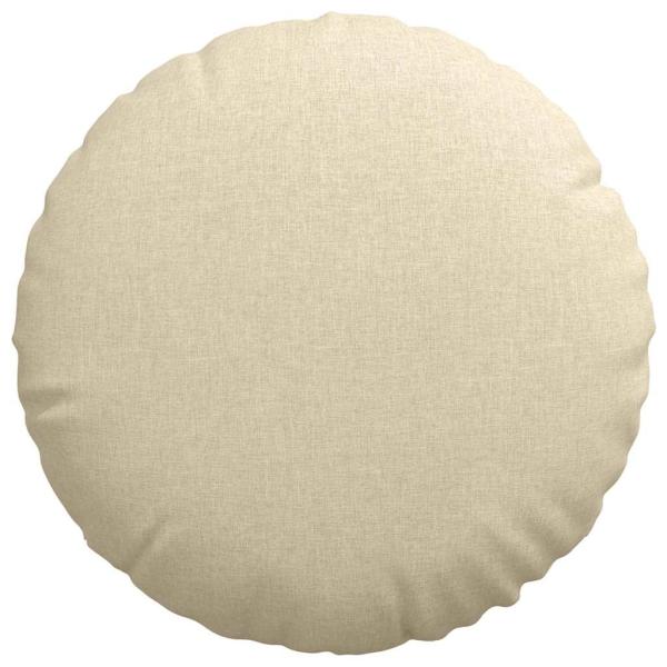 Sitzkissen 2 pcs Creme Ø80 x 29 cm Stoff