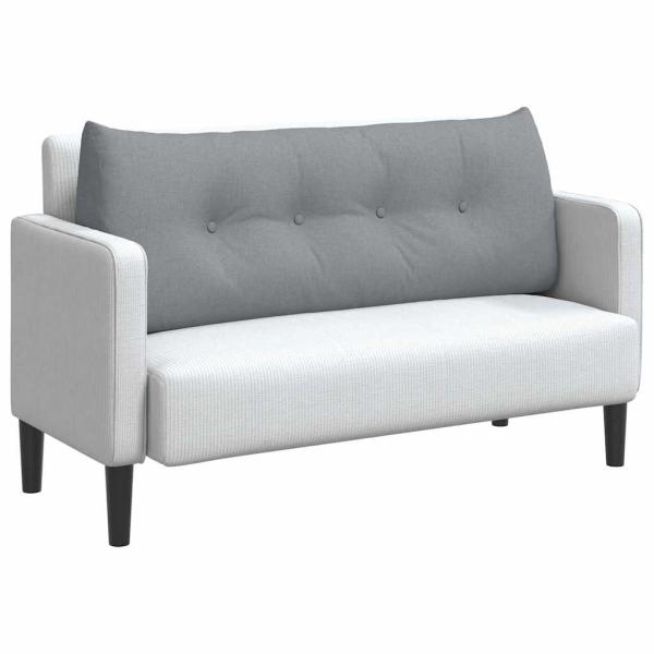 Rücken Kissen Hellgrau 120 x 24 x 50 cm Stoff