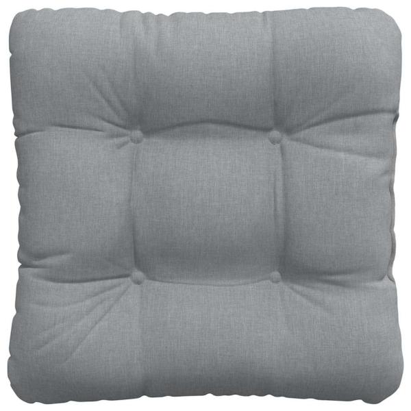 Sitzkissen 4 pcs Hellgrau 40 x 40 x 12 cm Stoff