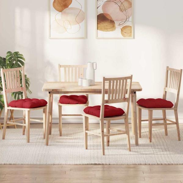 ARDEBO.de - Sitzkissen 4 pcs Rot 40 x 40 x 12 cm Stoff