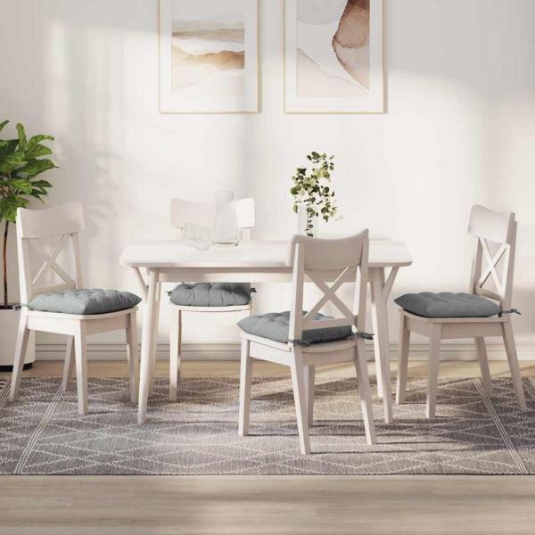 ARDEBO.de - Sitzkissen 2 pcs Hellgrau 40 x 40 x 6 cm Stoff