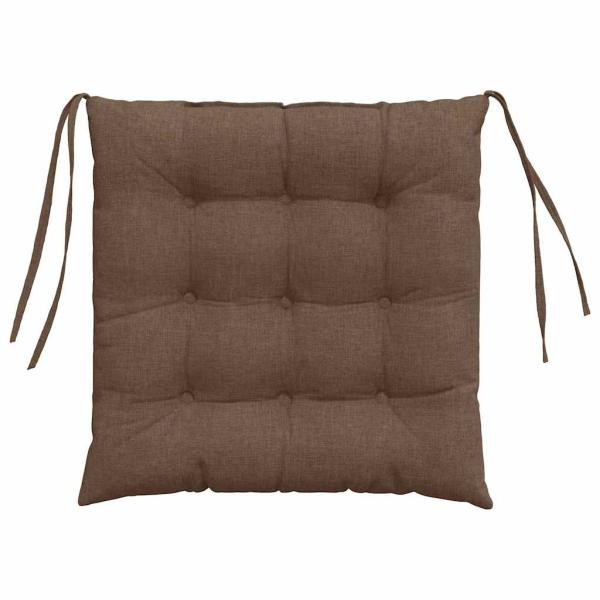 Sitzkissen 4 Stk. Stoff Braun 40 x 40 x 6 cm